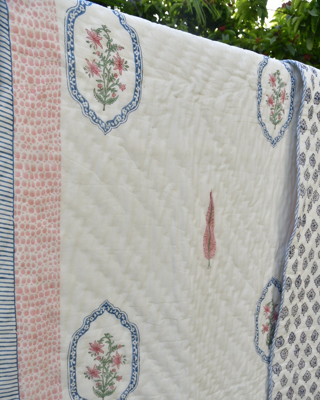 pink warm jaipuri quilt