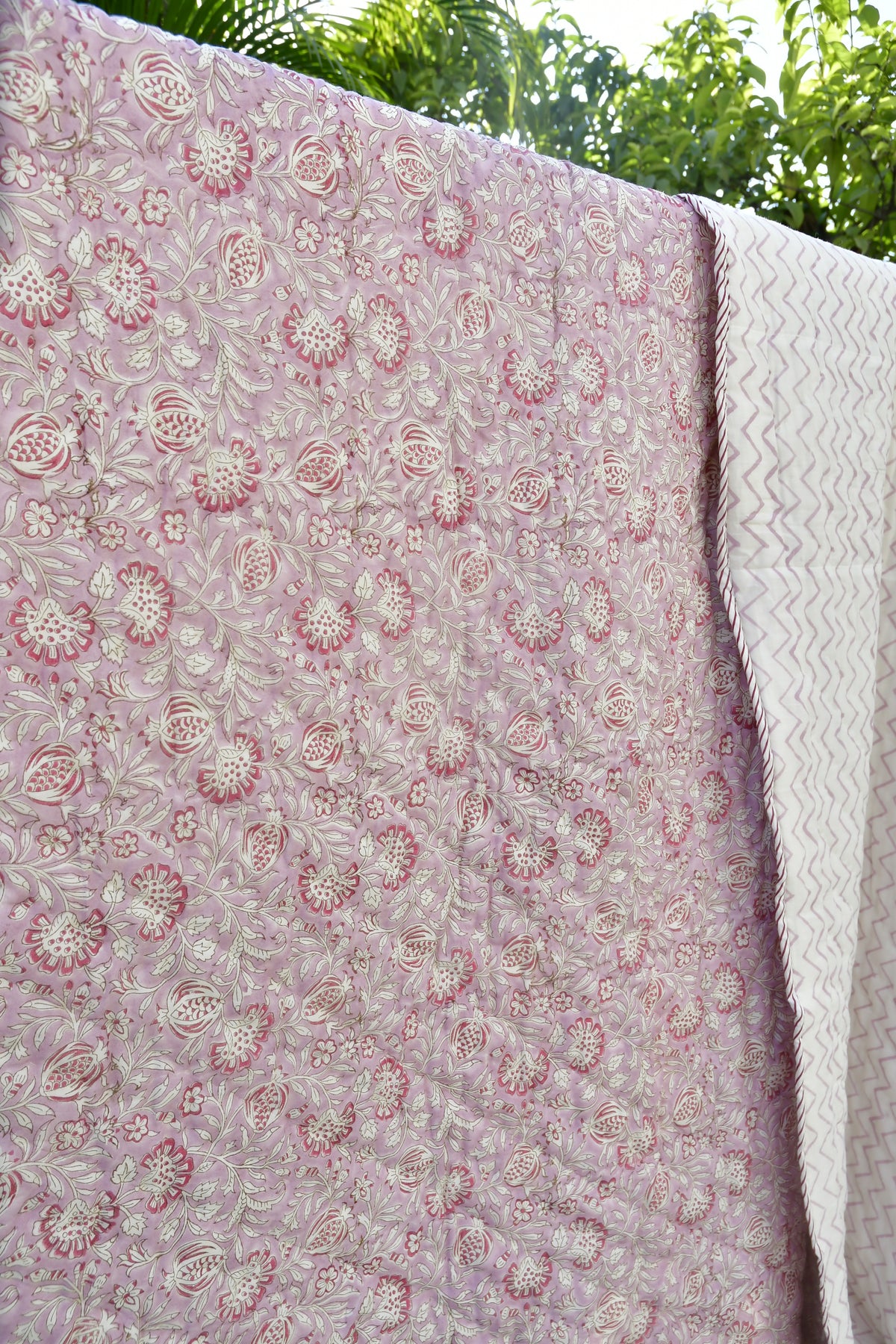 Gulabi Floral Reversible Quilt: Two Stunning Looks in One