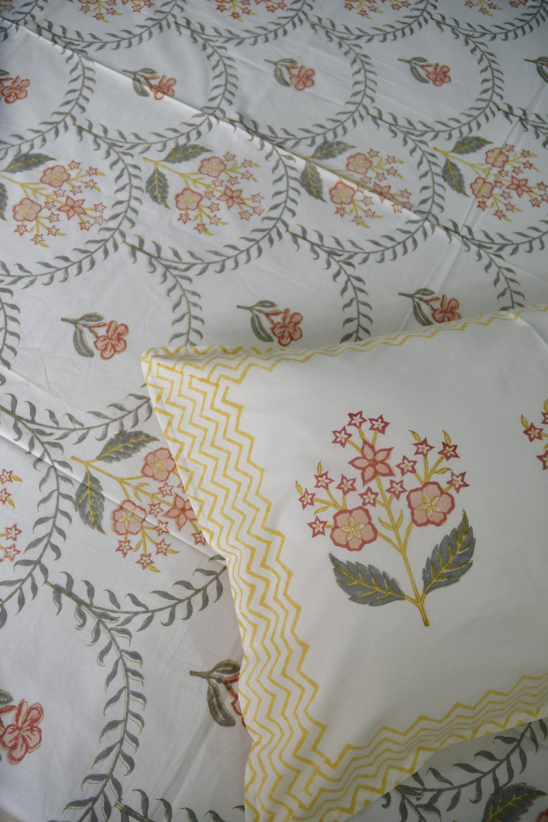 Basant Jaal Handblock Bedsheet