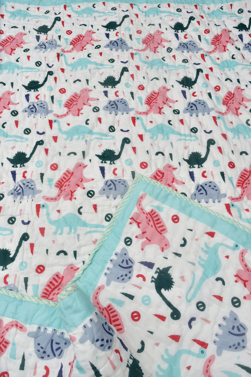 Dino baby quilt