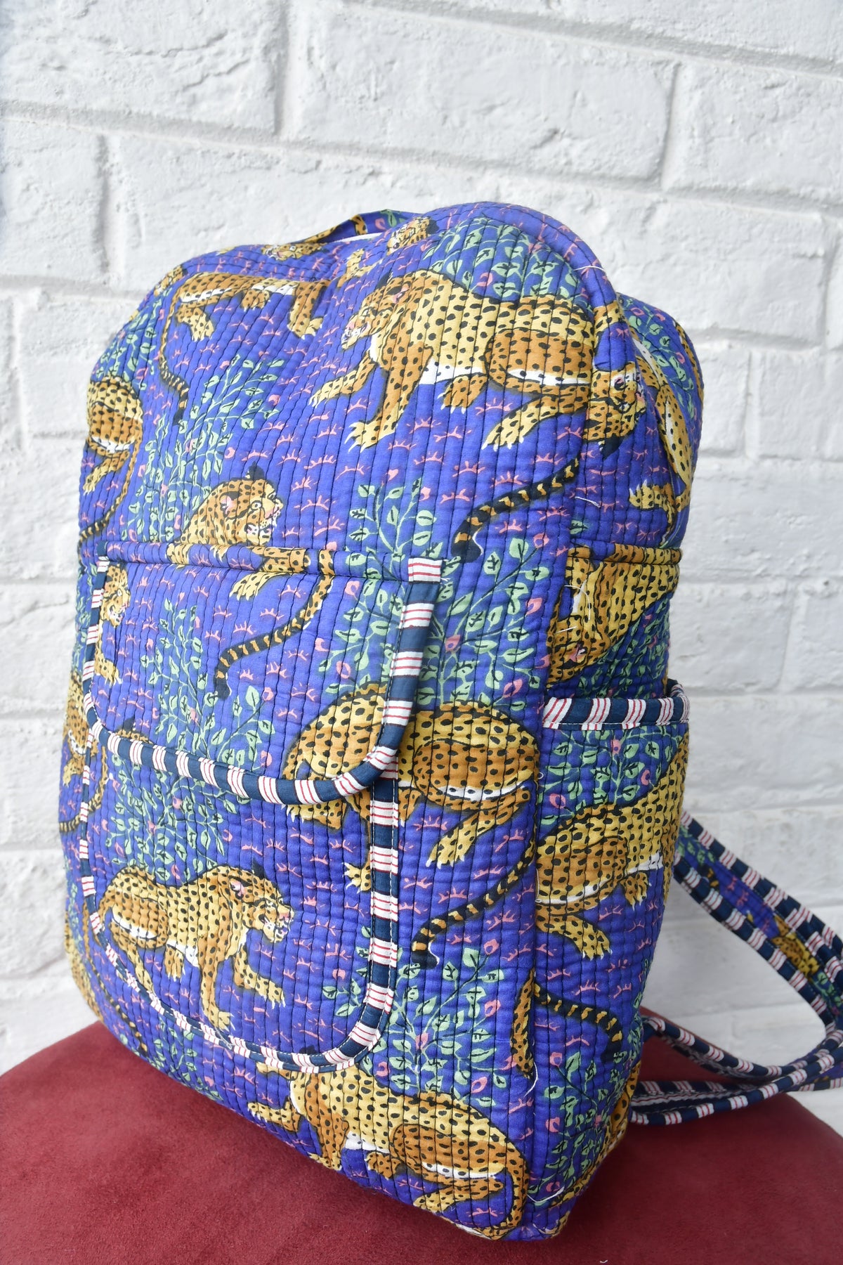 Leopard print backpack