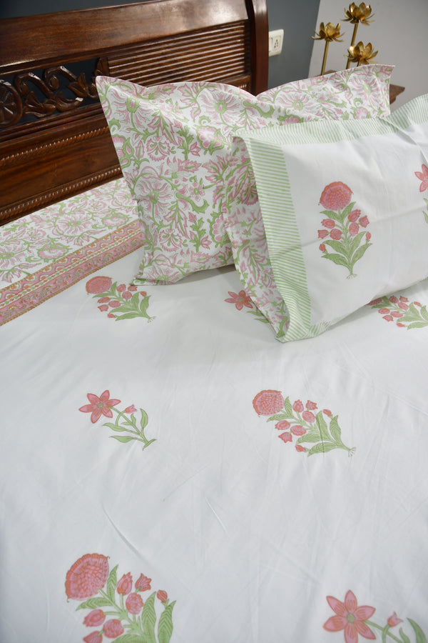 Premium peach cotton Bedsheet 