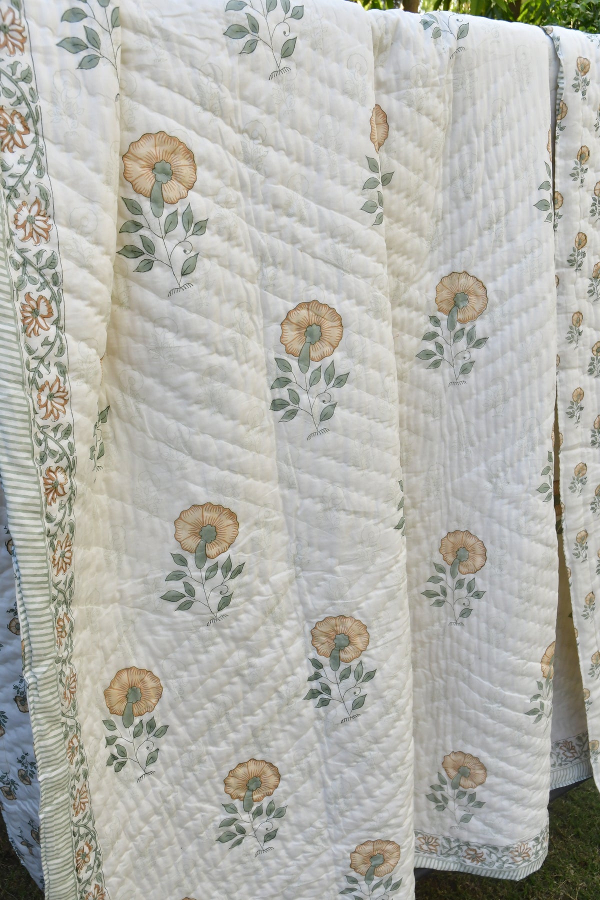 Flower of Hope Quilt premium Handblock