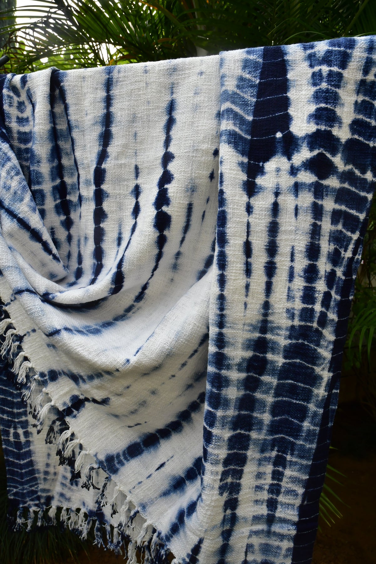 Indigo Tie n Dye Throw organic cotton