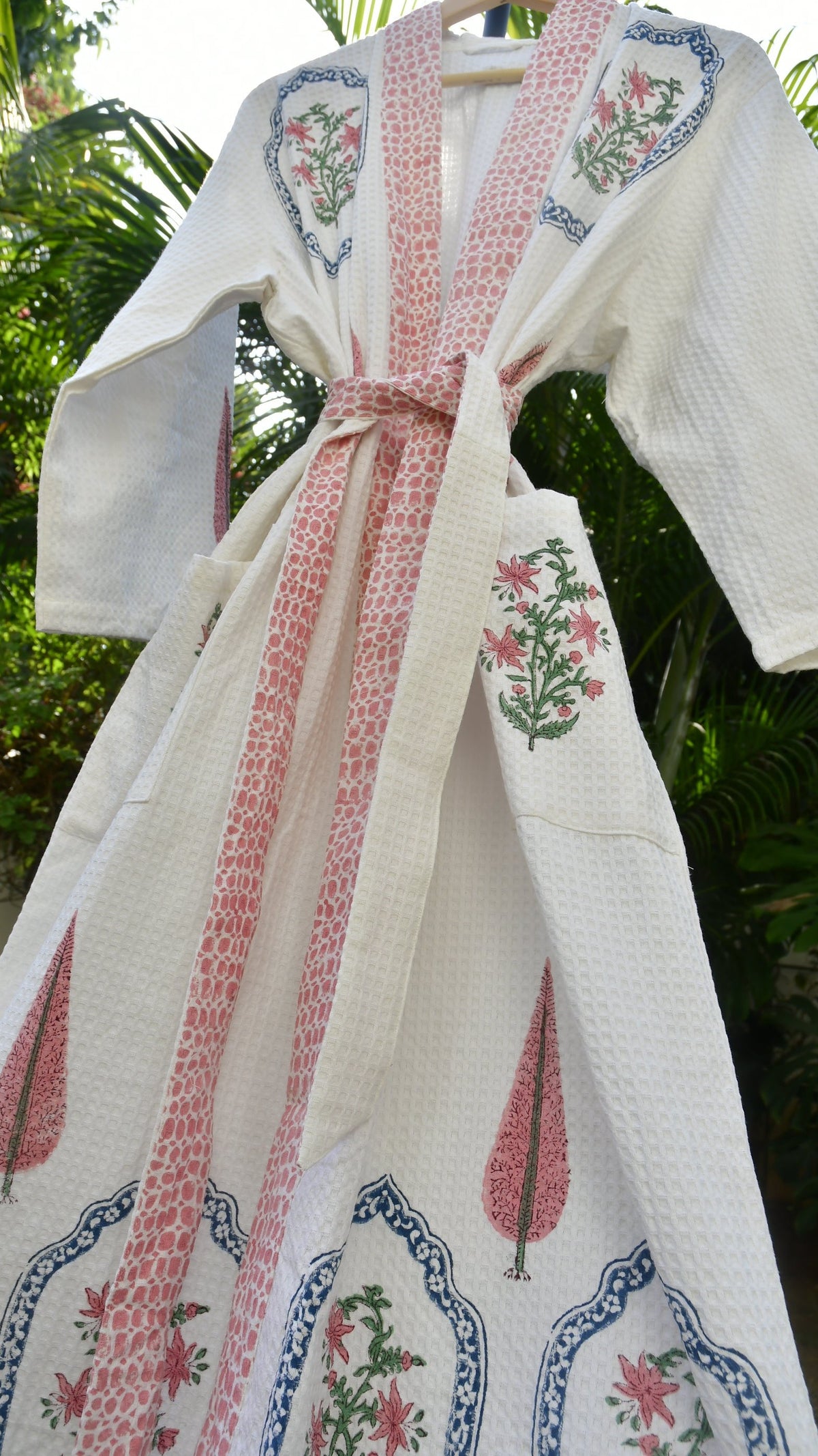 Handblock Jaipuri Bathrobe