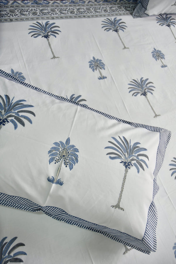 Blue bedsheet cotton