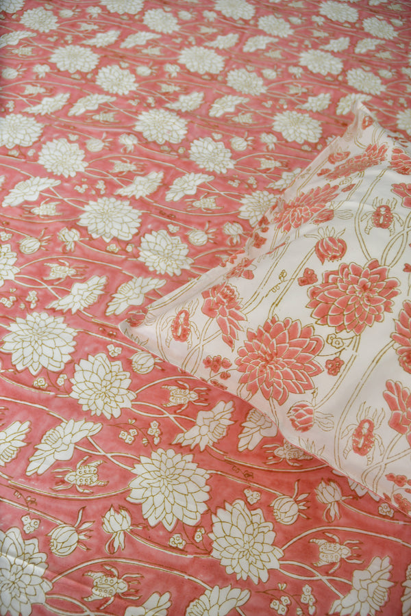 Pink floral Bedsheet