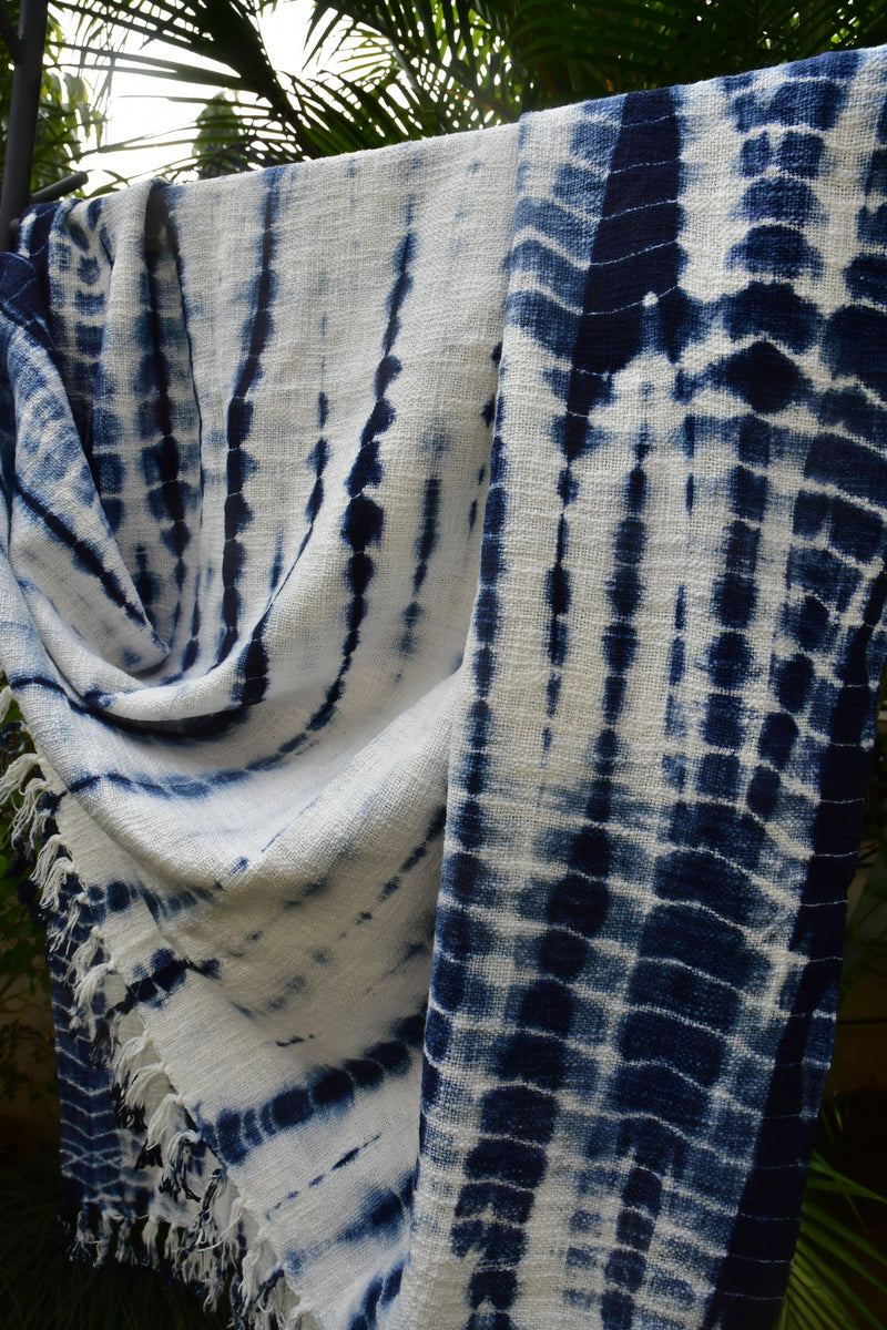 Indigo Tie n Dye Throw