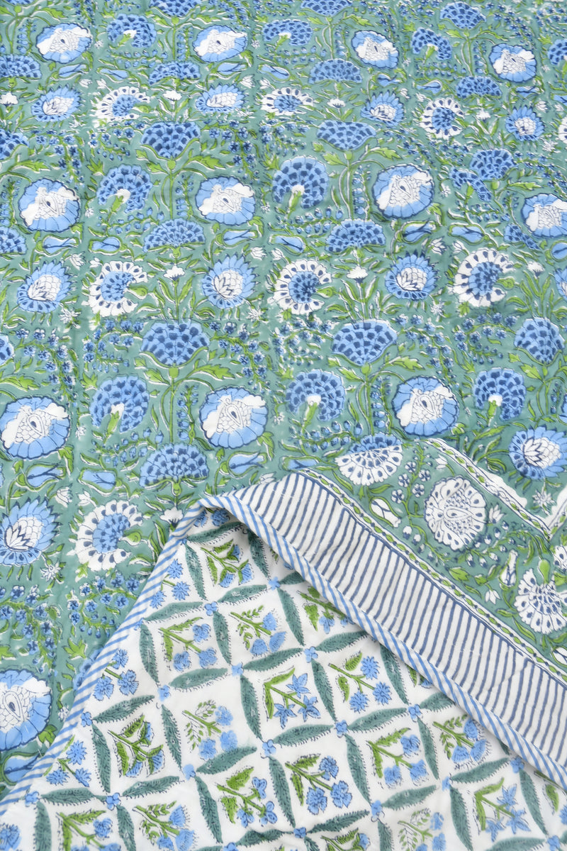 Green Jaipuri Quilt