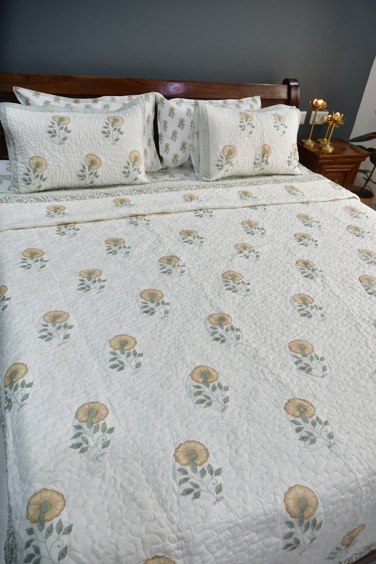 Flower of Hope Bedding set Hand Block organic