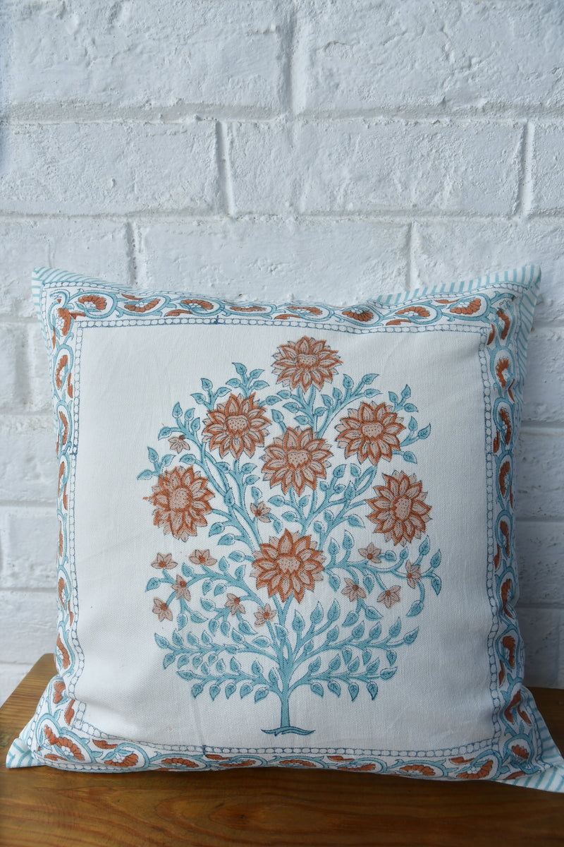 Saat Phool HandBlock cushion cover