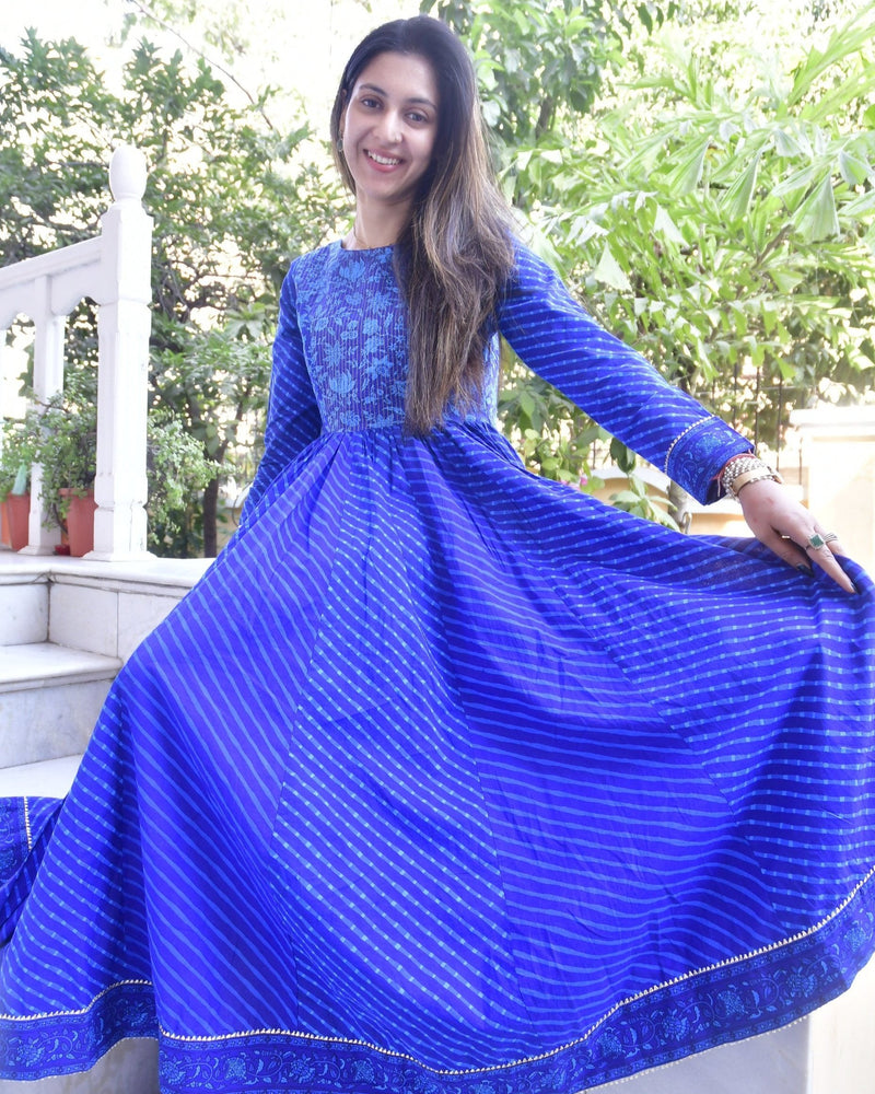 Royal Blue Anarkali Kurta