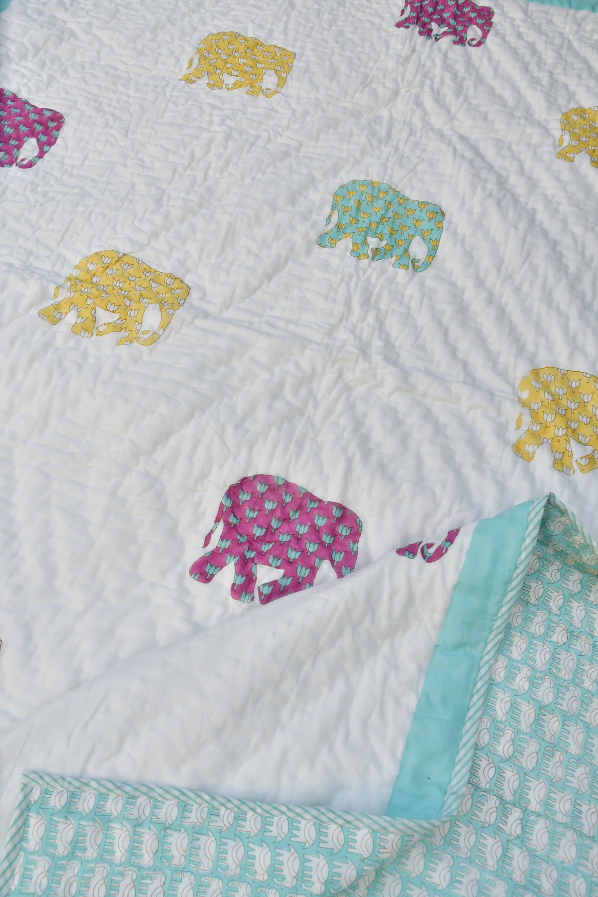 Jaipur Elephant Premium  Mul Mul Cotton Quilt