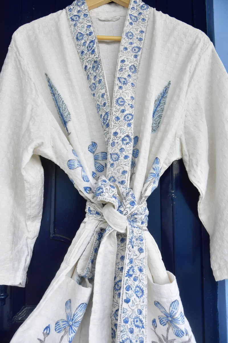 White soft bathrobe premium