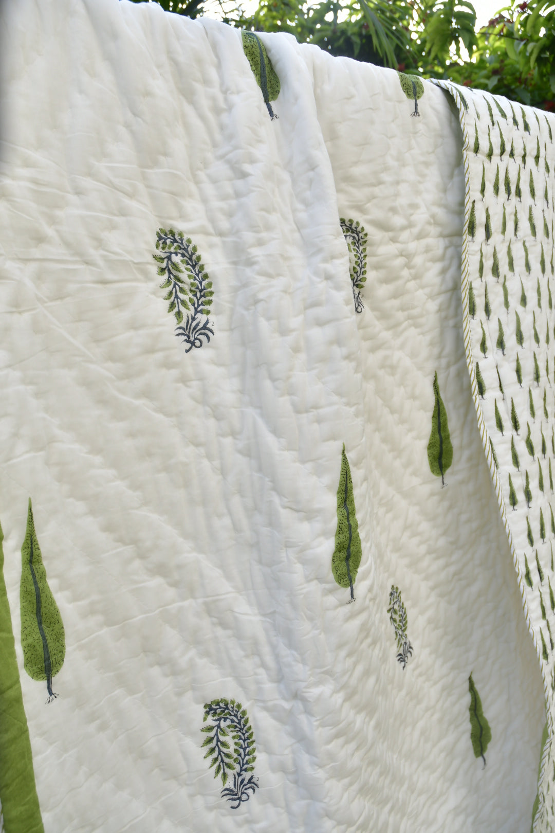 Green Cypress Quilt  / Rajai