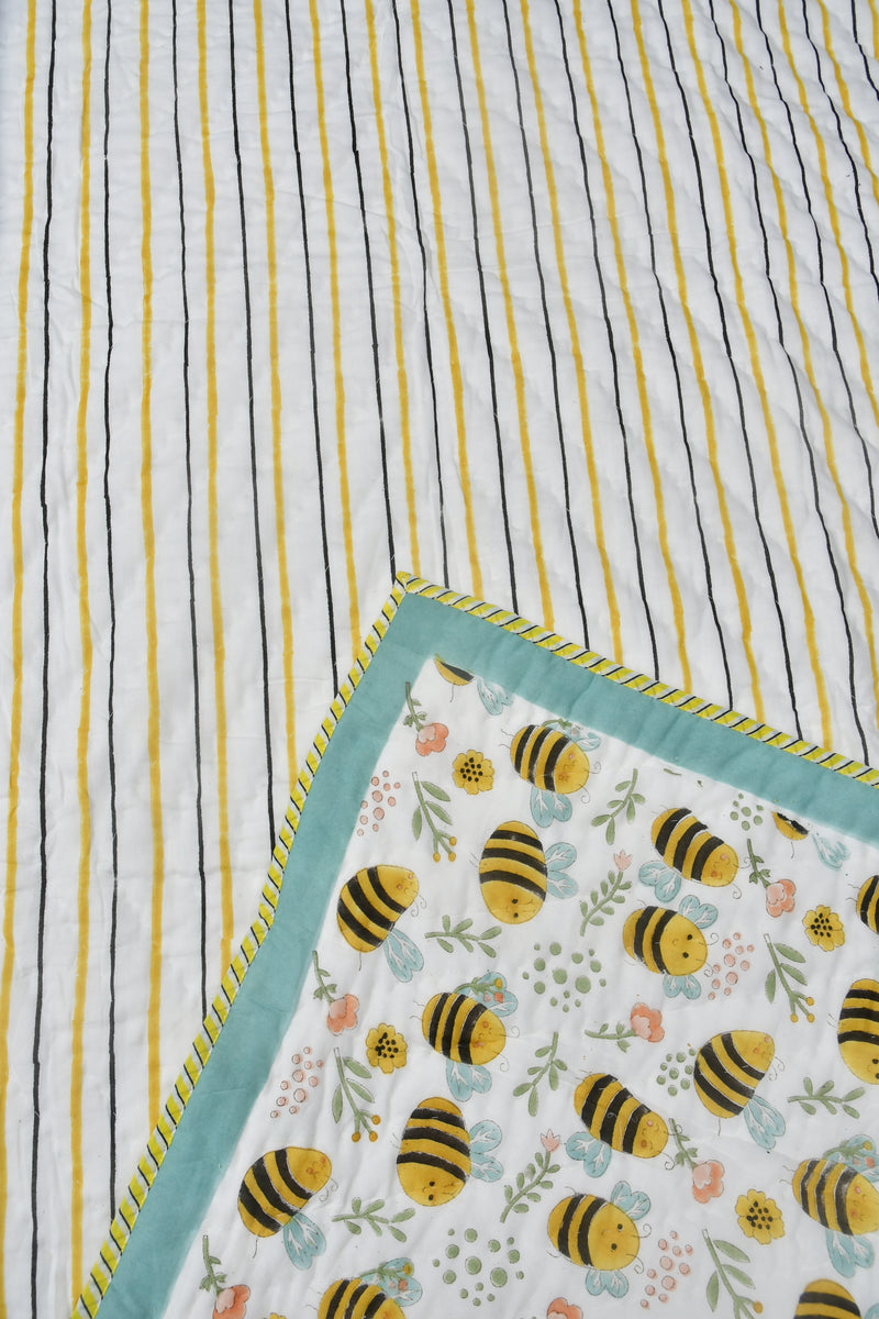 Honey Bee Reversible Baby Quilt