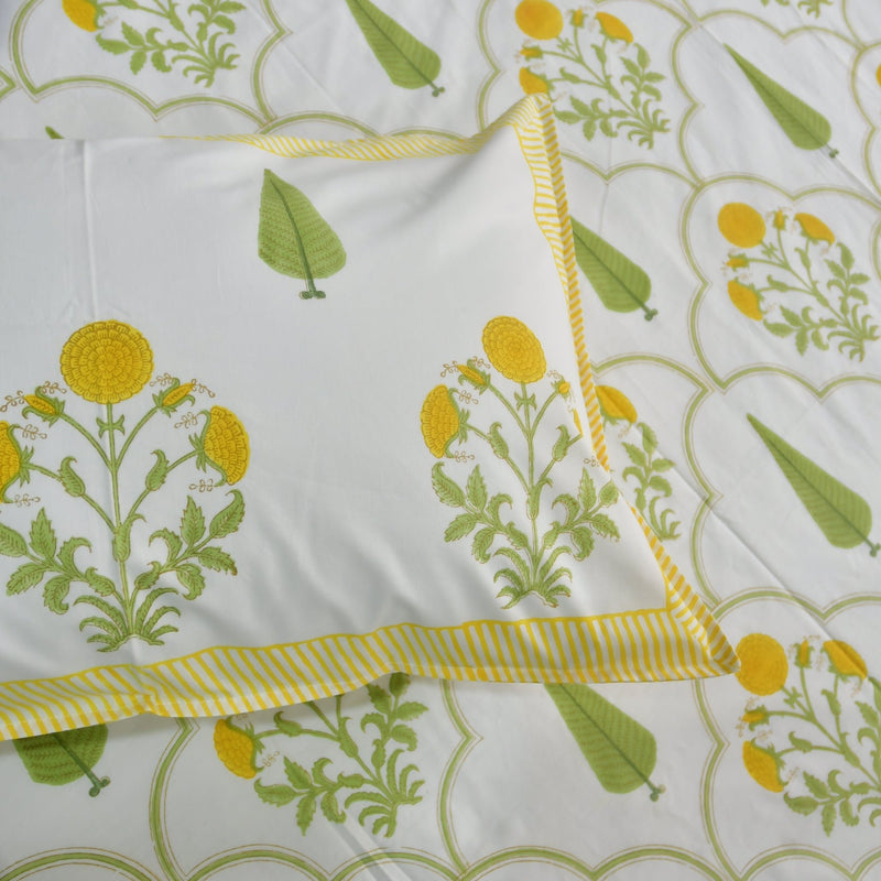 Yellow flower bedsheet