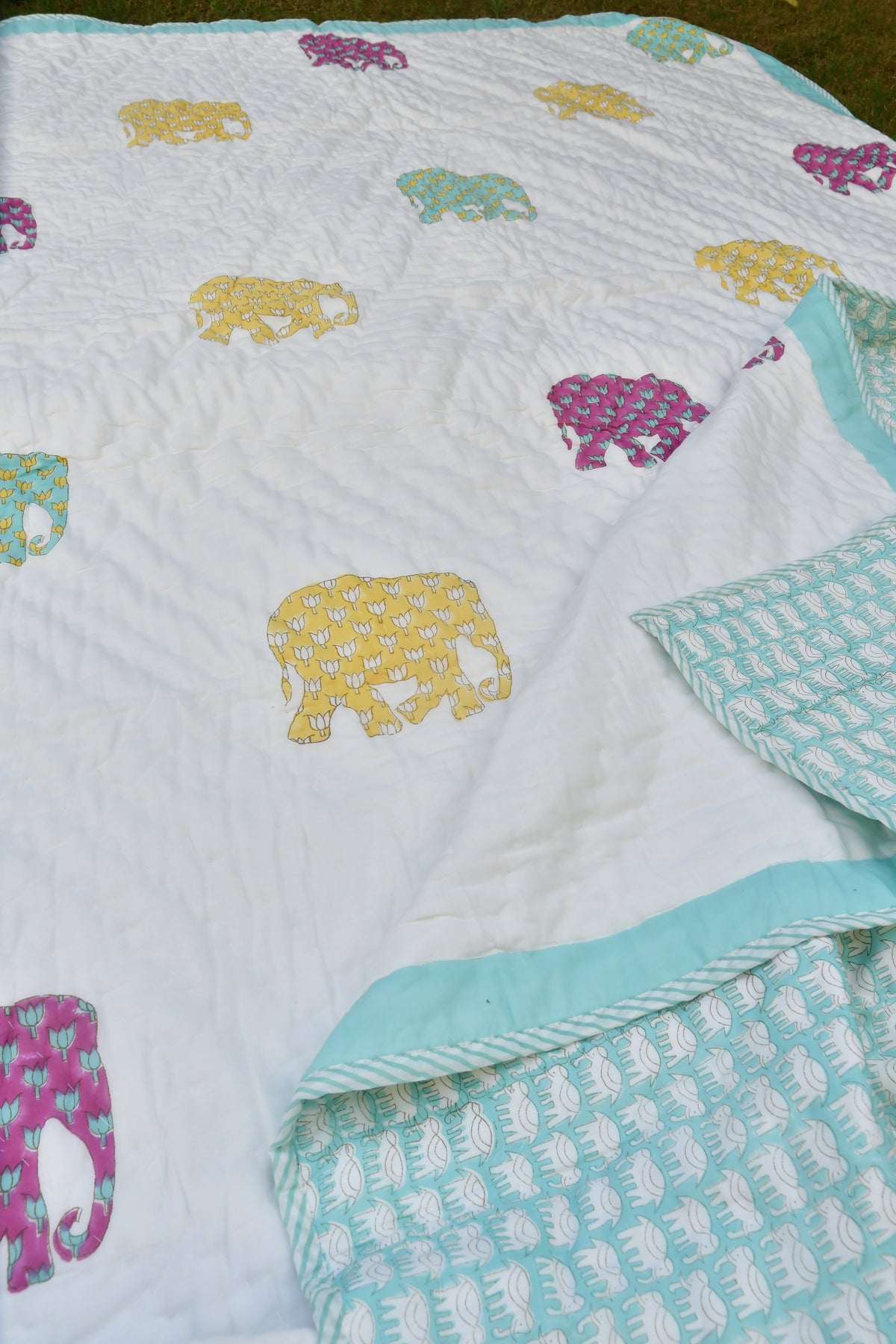 Jaipur Elephant Premium  Mul Mul Cotton Quilt