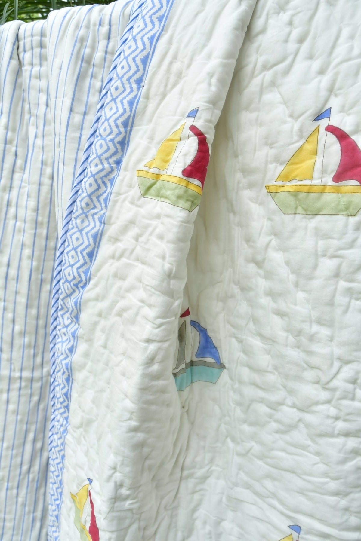 Boat Print Mul Mul Quilt