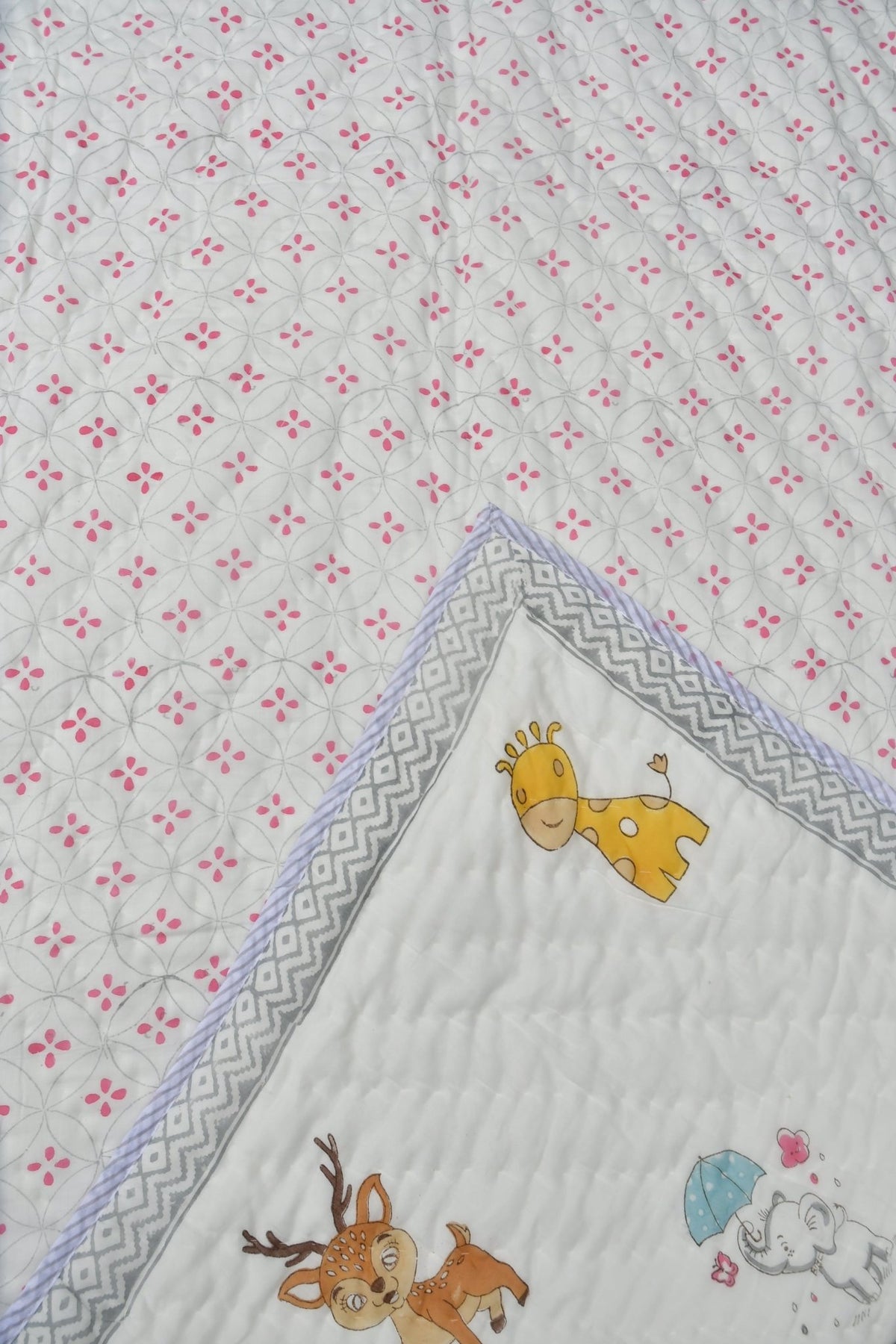 Cute animal baby quilt