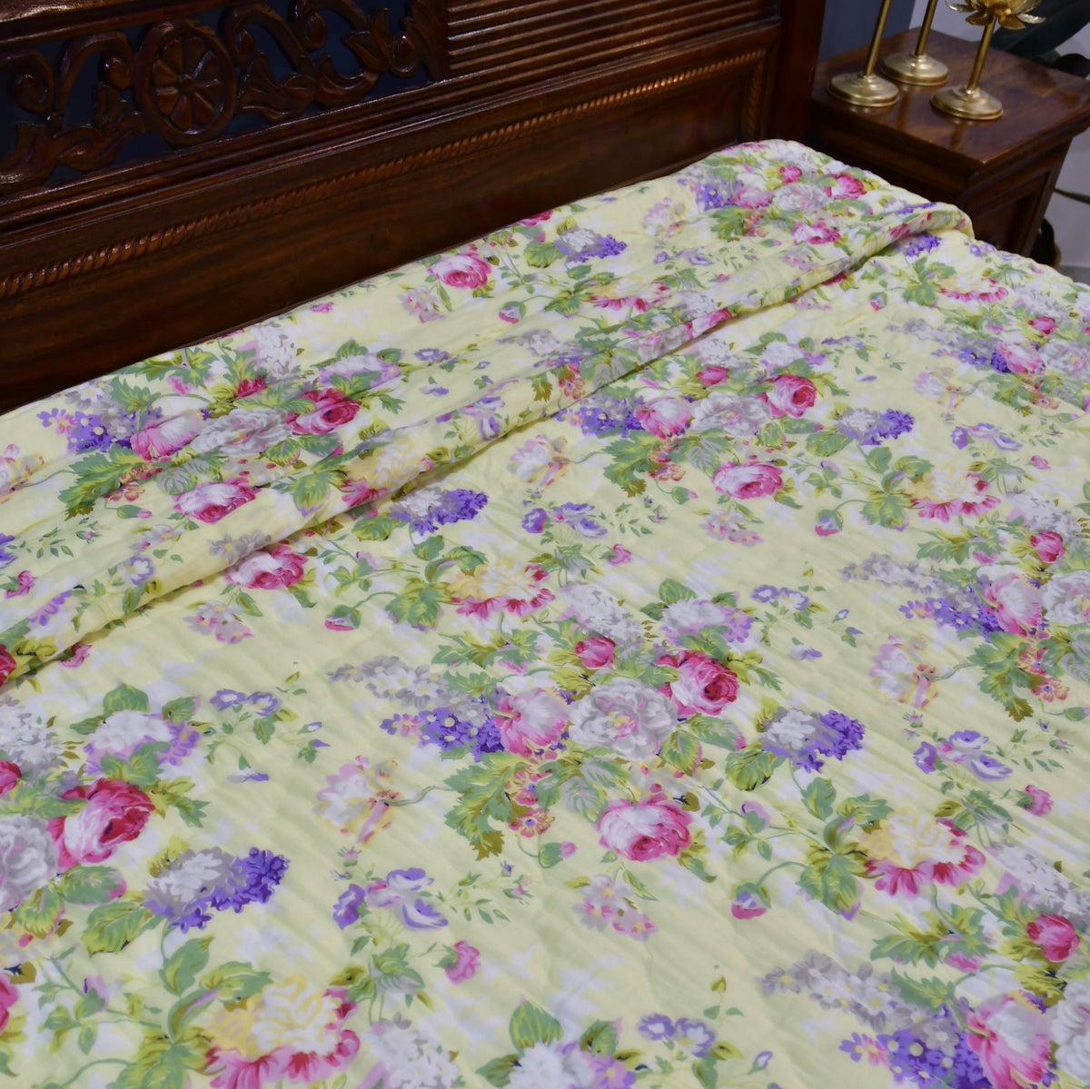 Yellow Floral Quilt Mega sale