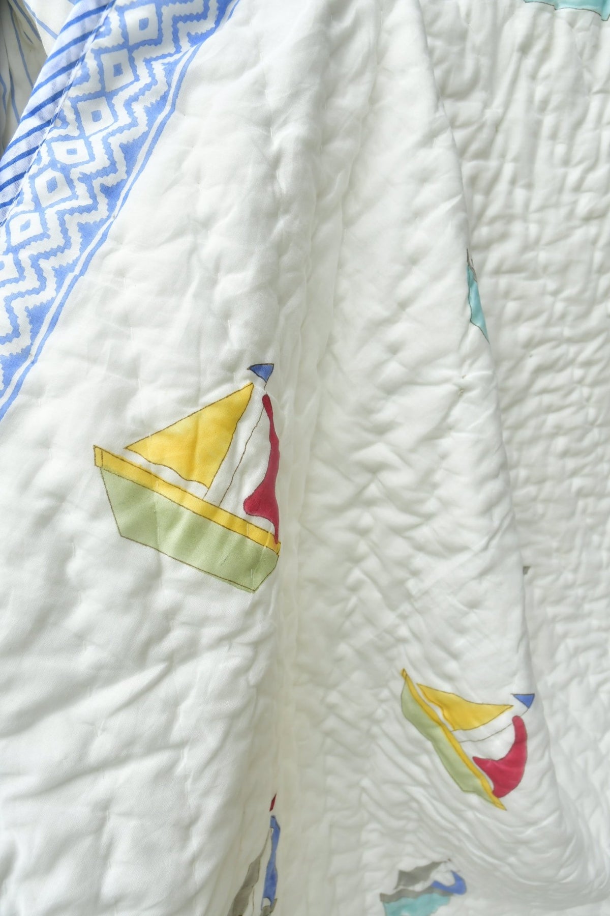 Boat Print Mul Mul Quilt