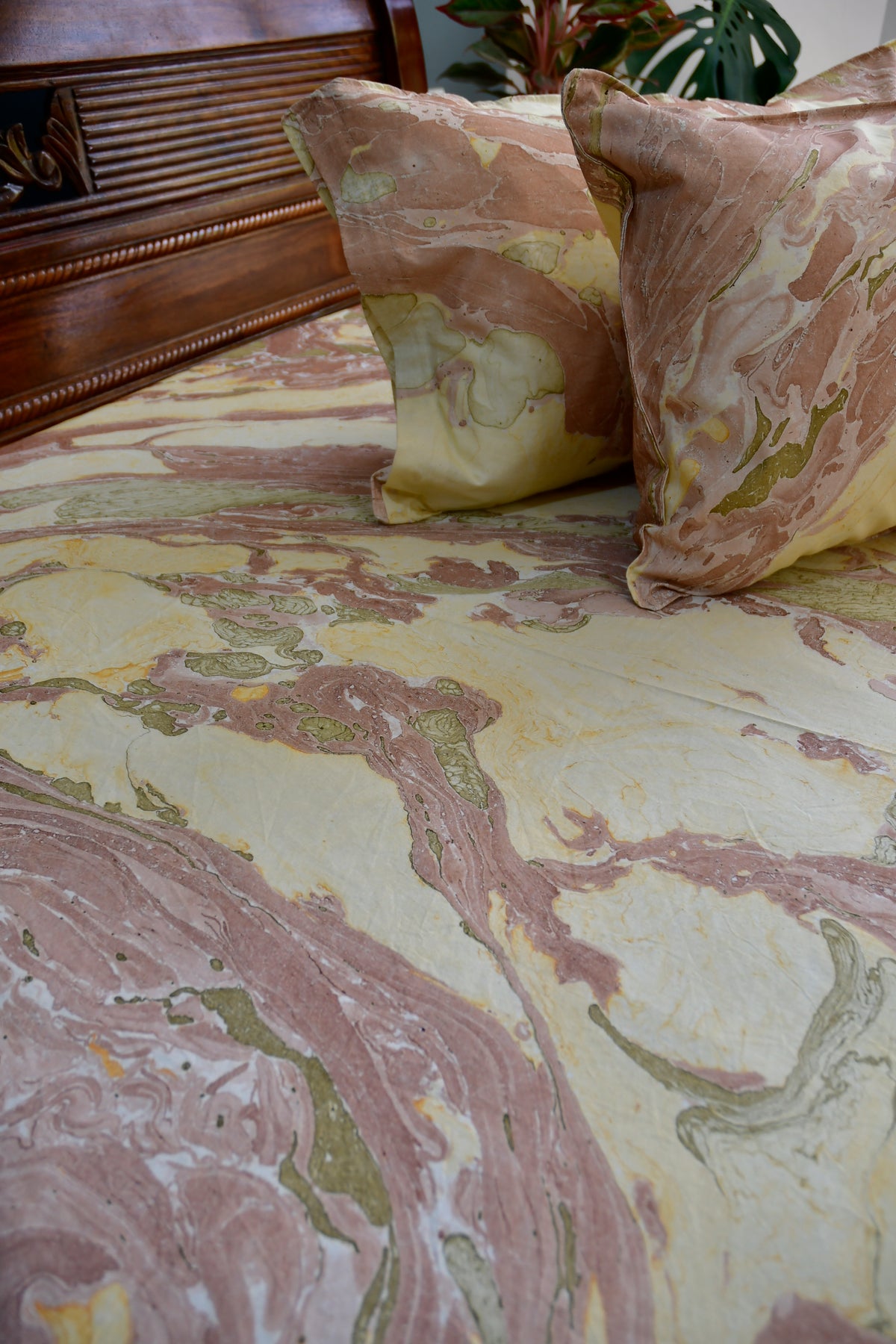 Earthy Marble Double Bedsheet