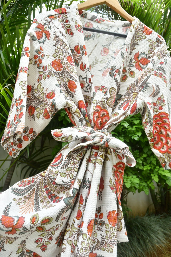 Printed women bathrobe