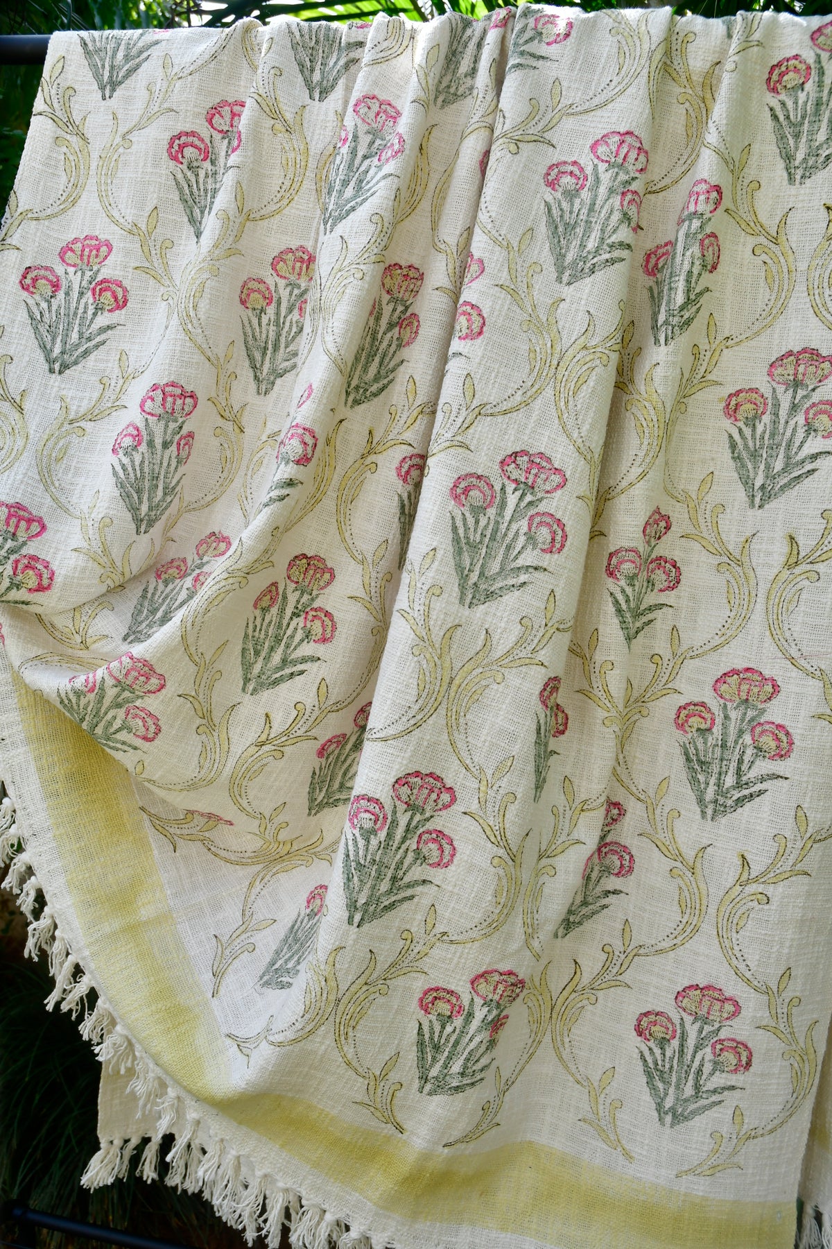 Green Pink Jaal Throw