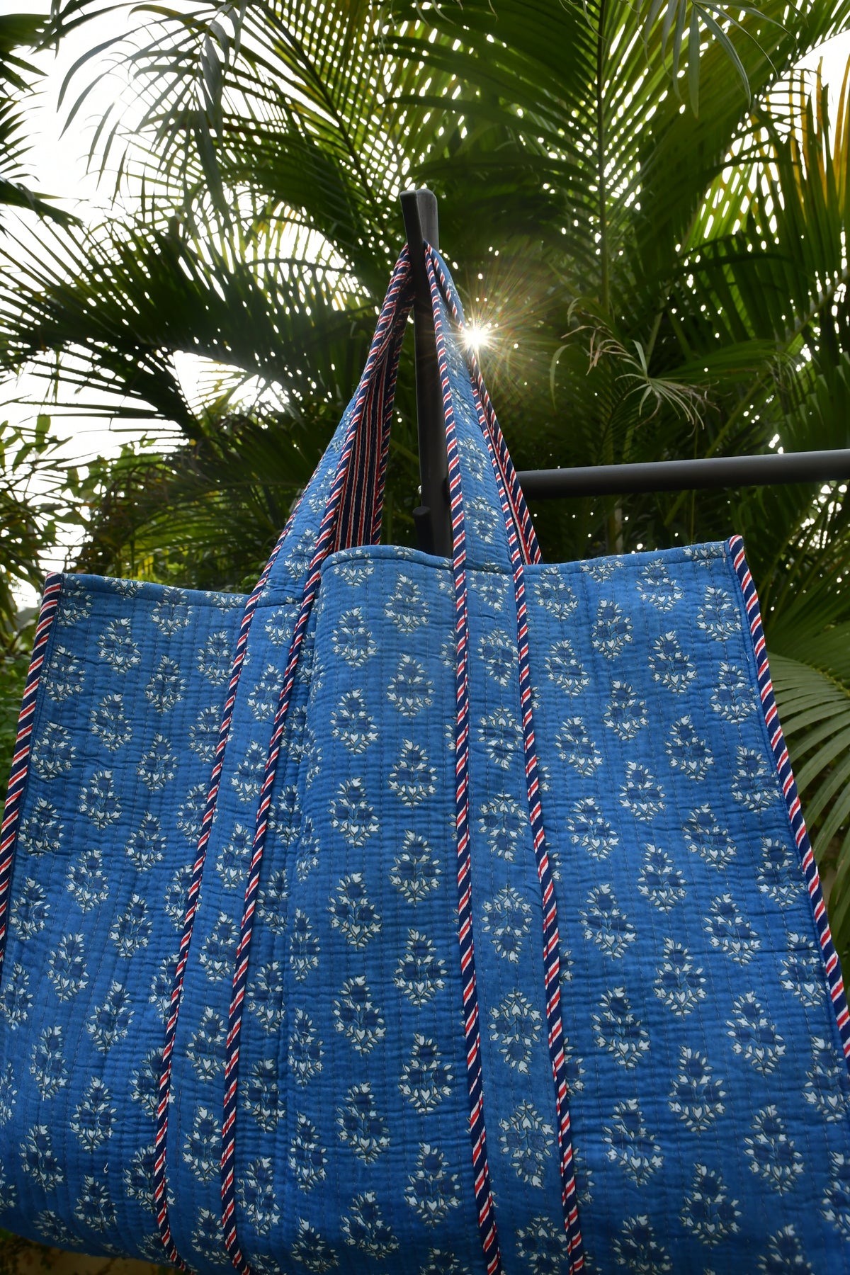 Indigo Buta Tote Bag Hand Block