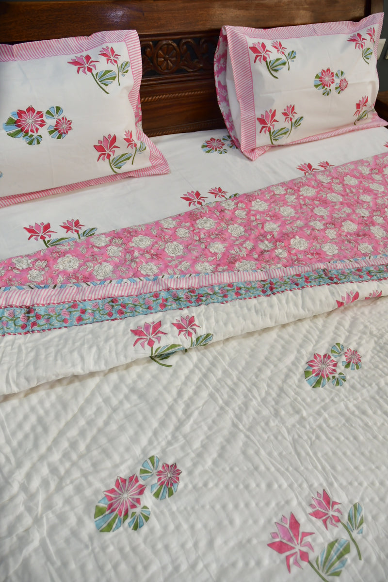 Pink Lotus Bedding Set