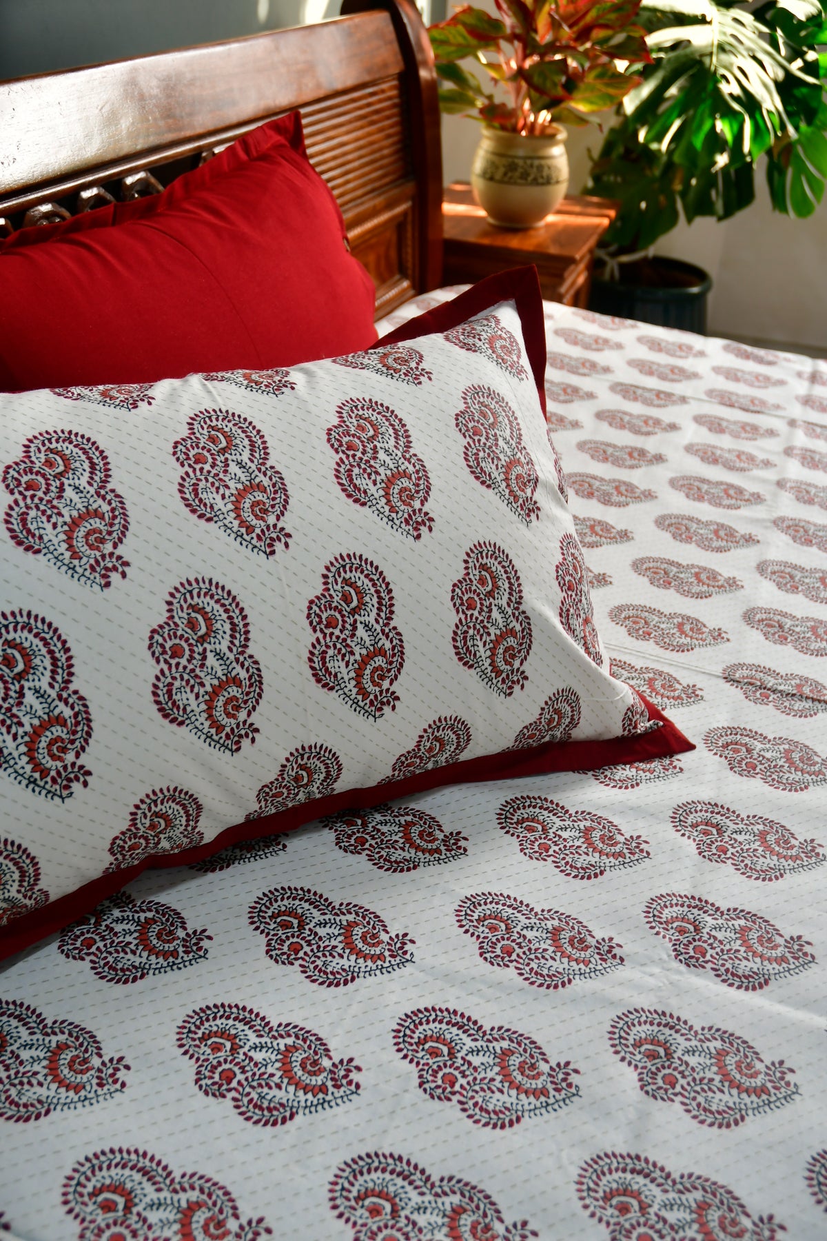 Exclusive Super King Cotton Bedsheet - Handblock, premium, organic, Jaipuri, Rajasthan, cotton