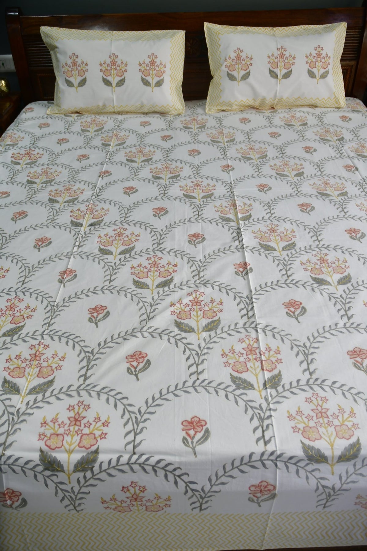 Basant Handblock Bedsheet