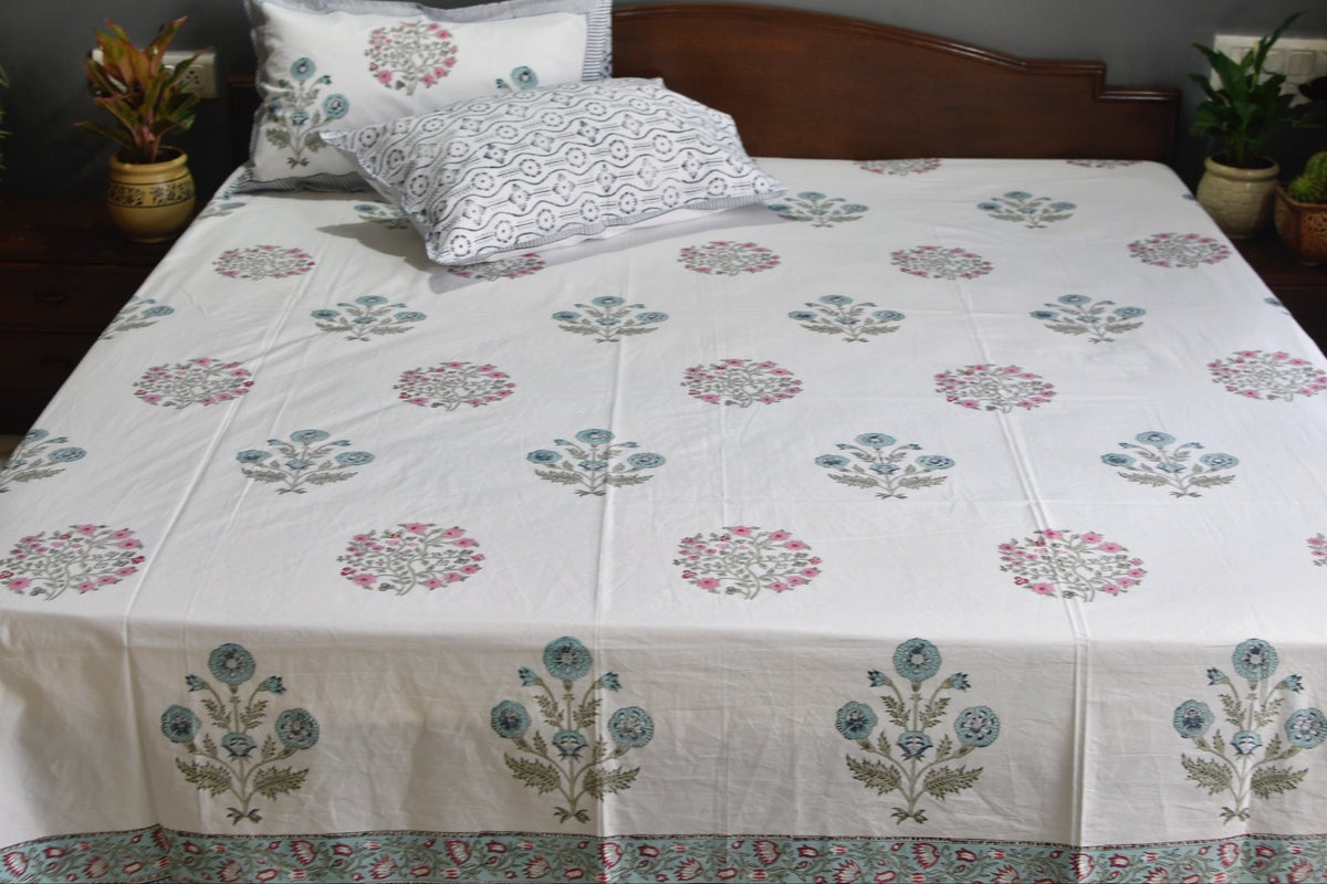 Utsav Bed sheet Oranic jaipuri