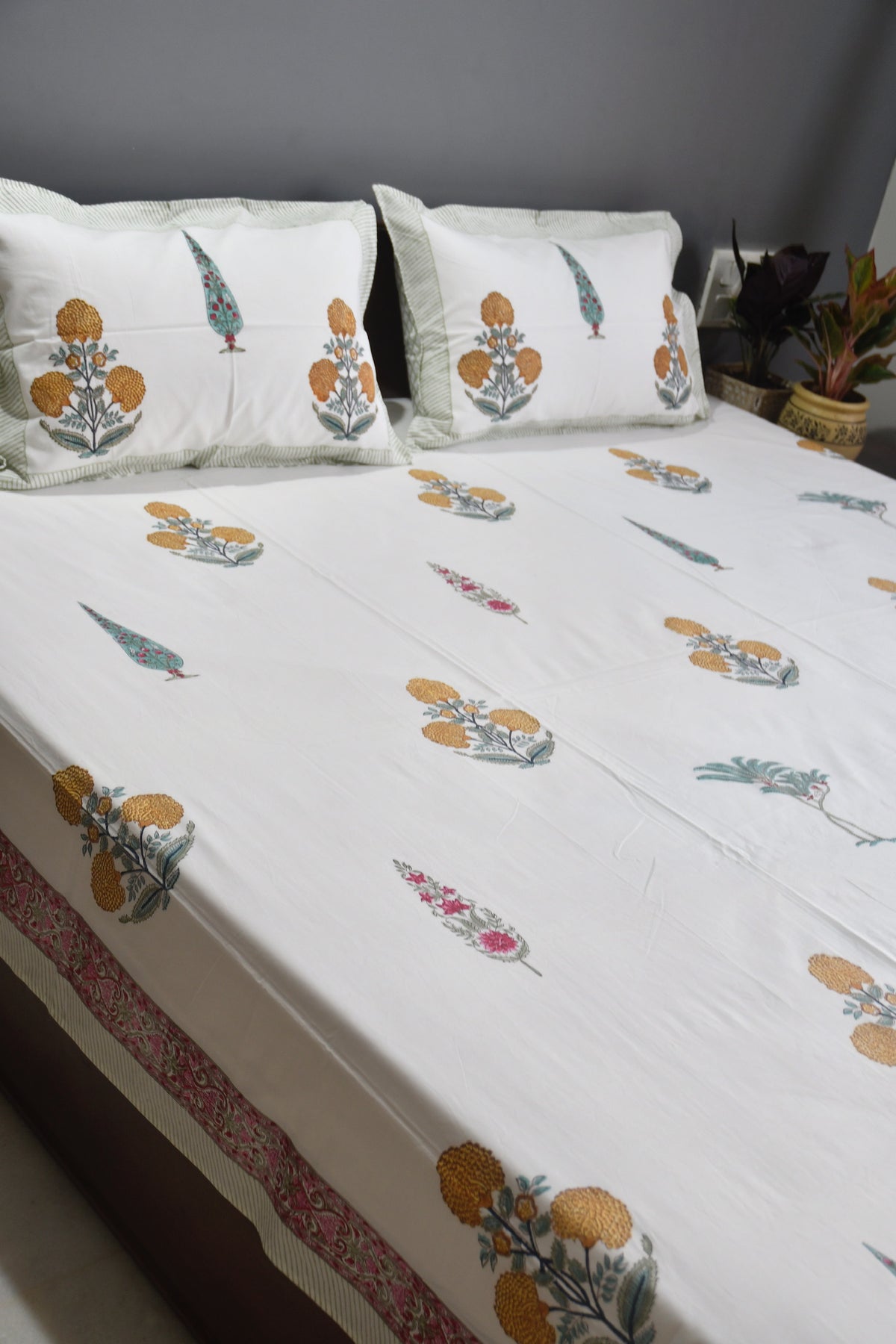 Marigold Bedsheet Rajasthani Bed Linen