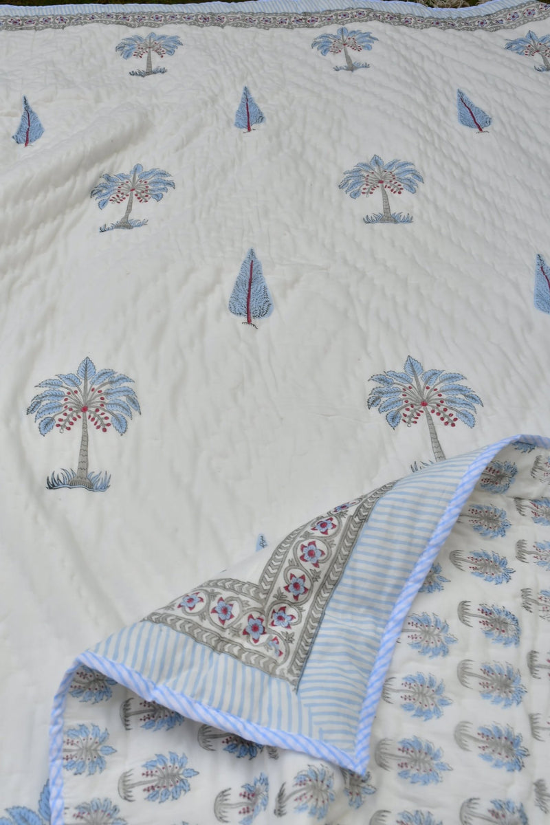 Blue designer quilt