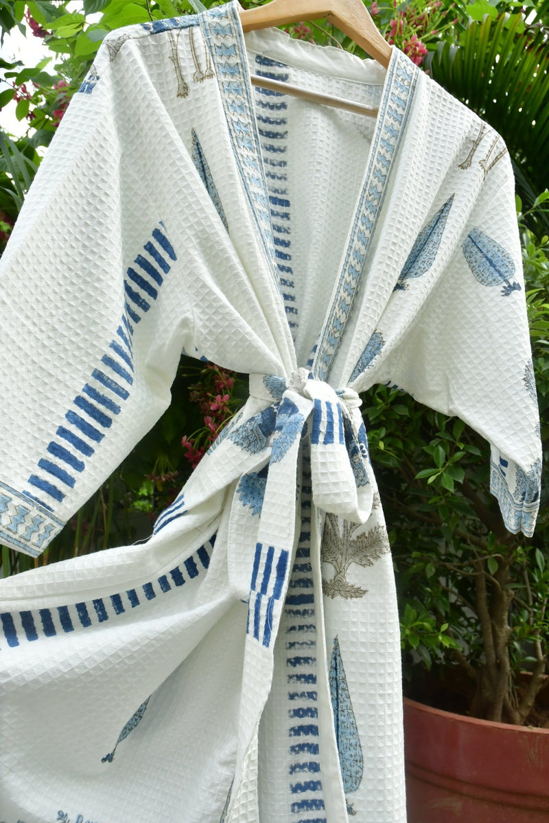 Premium handblock Cotton Bathrobe