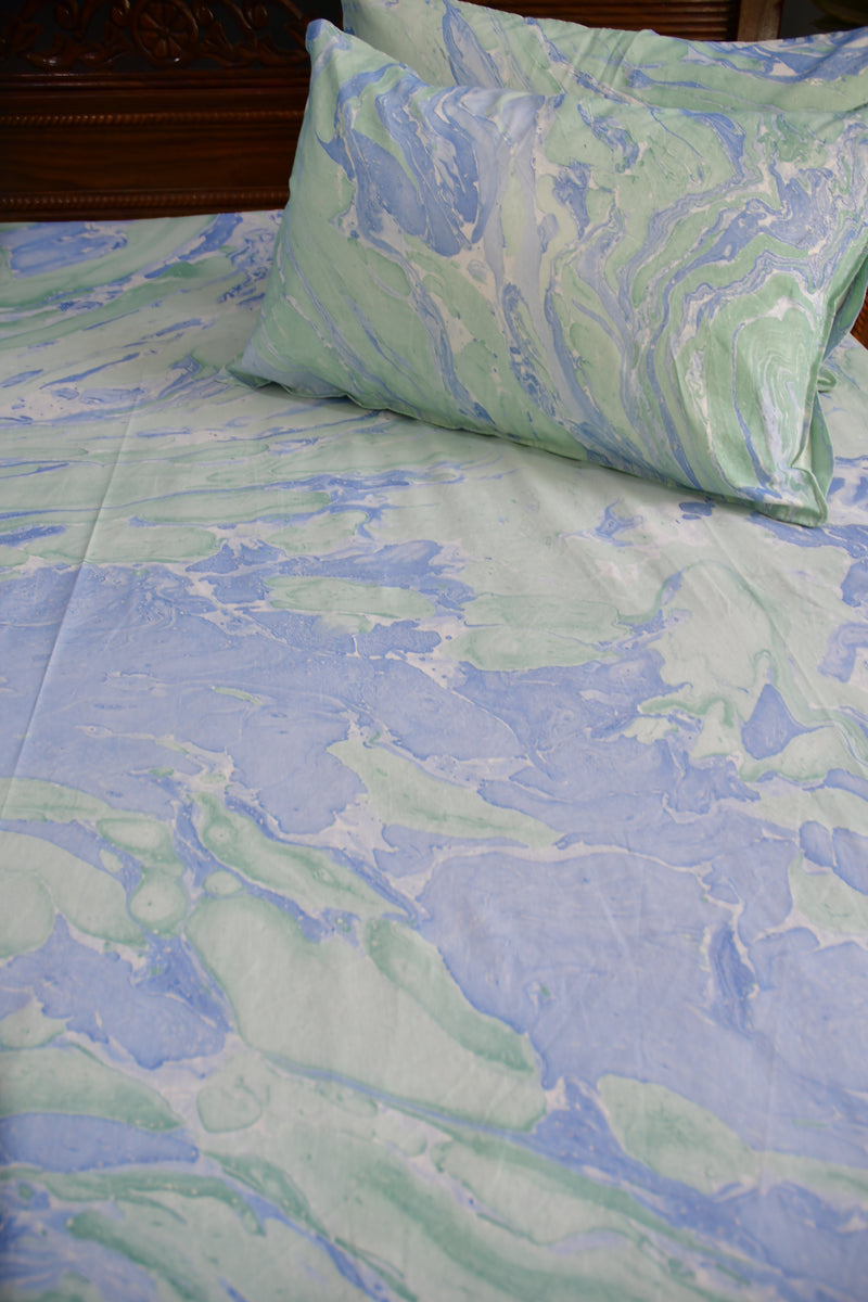 Ocean Marble Double Bedsheet