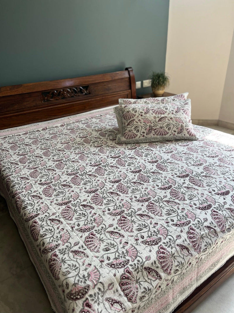 Gulmohar Baag Handloom Bedcover