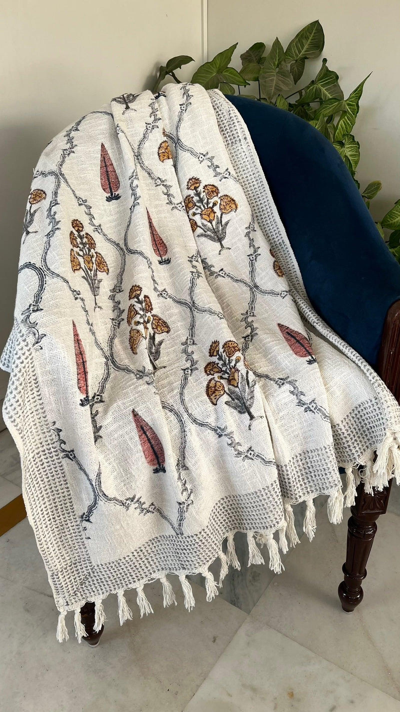 Handloom HandBlock Throws Premium cotton