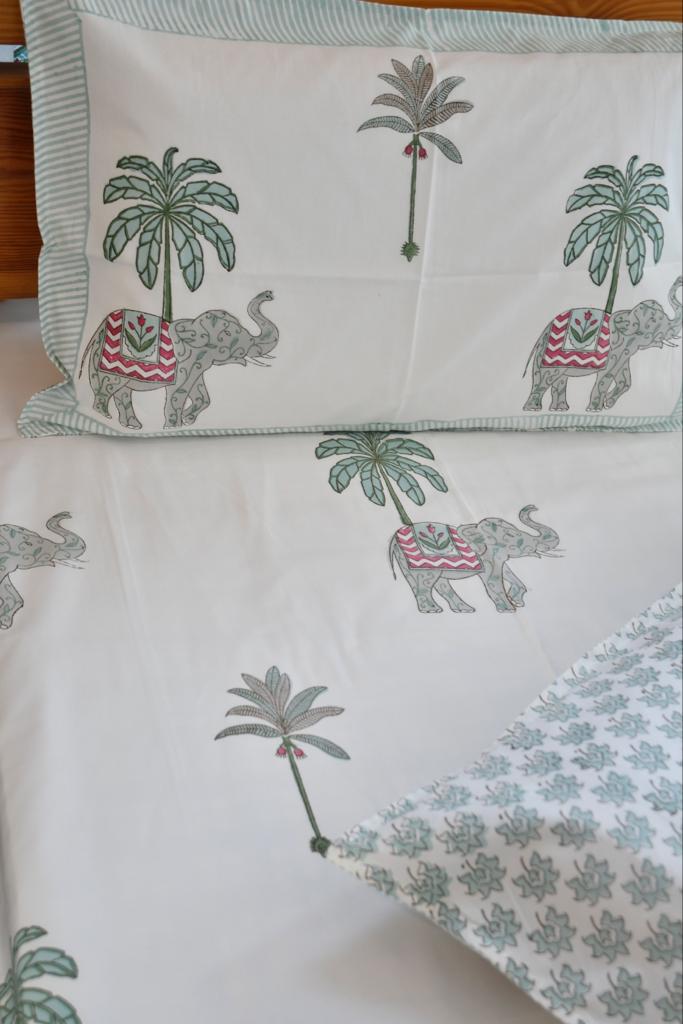 Royal Elephant Bedsheet Premium cotton Jaipuri