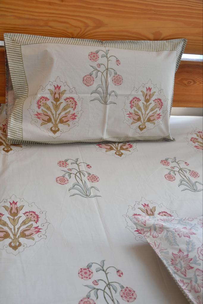 Gulbahaar Bedsheet (Beige Collection): Timeless Elegance Meets Earthy Warmth