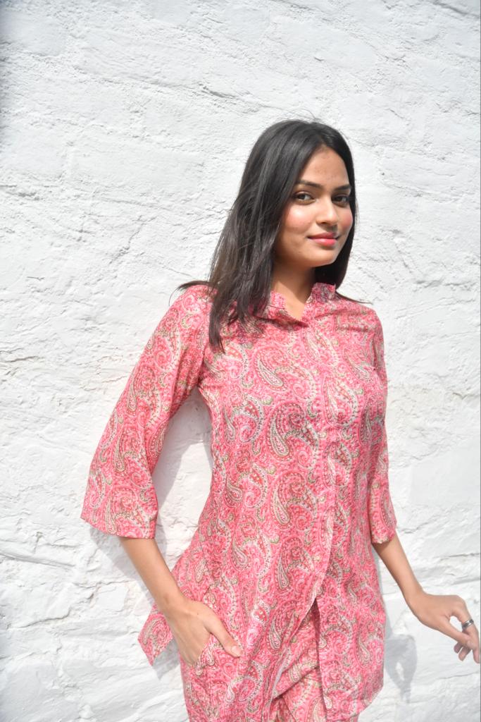 Pink Paisley Co-Ord set Premium 