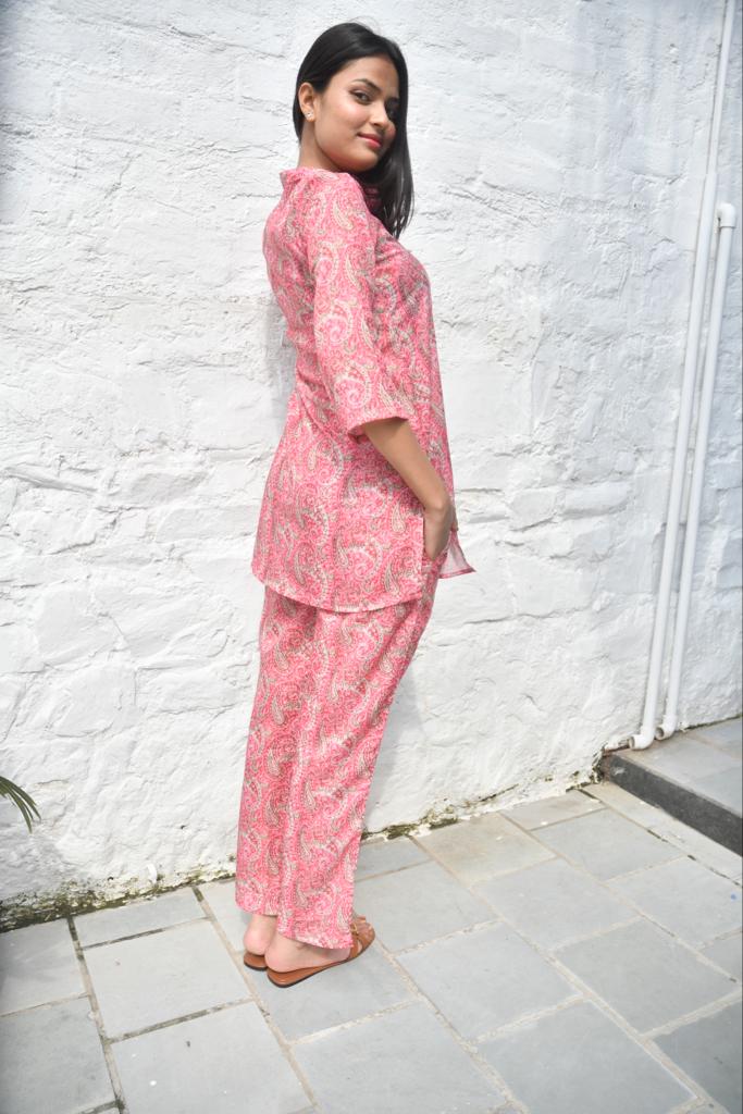 Pink Paisley Co-Ord set Rajsthan's best